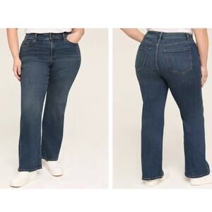 Layne Bryant Women's Dark Wash Jeans Bootcut Stretch Denim Size 16 Petite